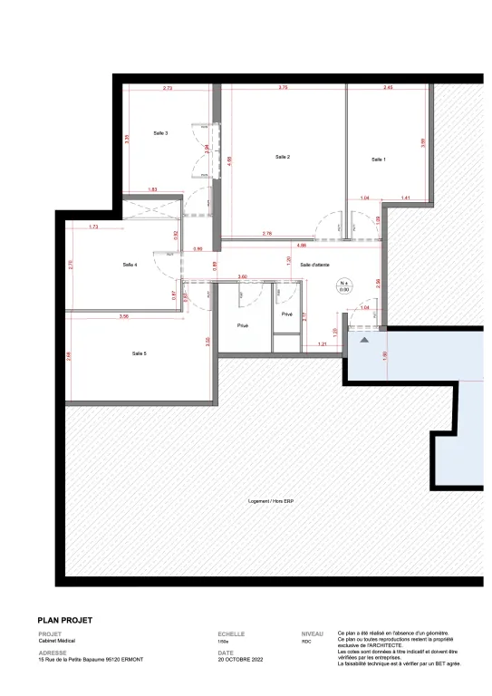 Location salle de consultation dans cabinet médical paramédical – Ermont 95120
