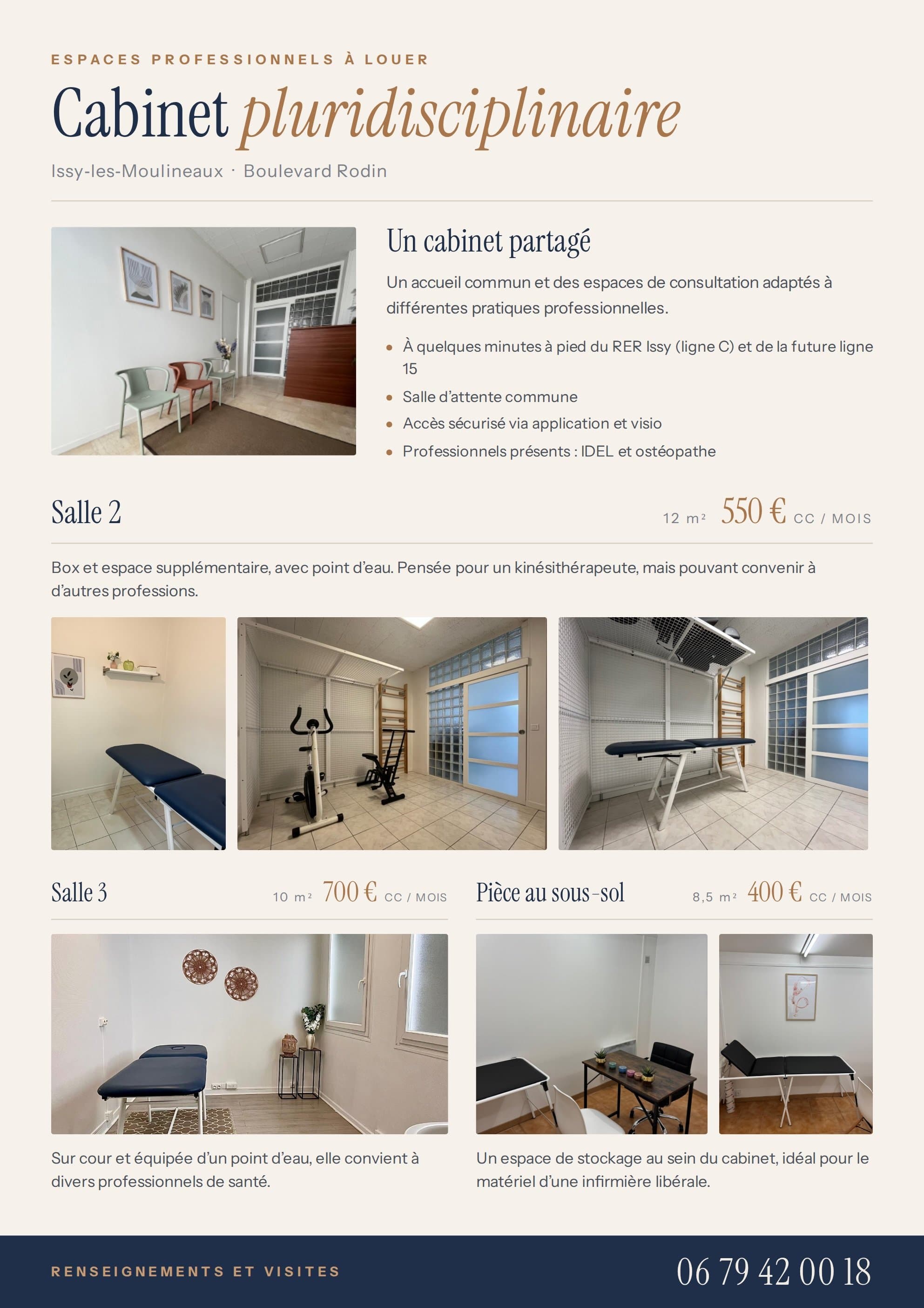 Cabinet médical - Issy-les-Moulineaux - 10 m²