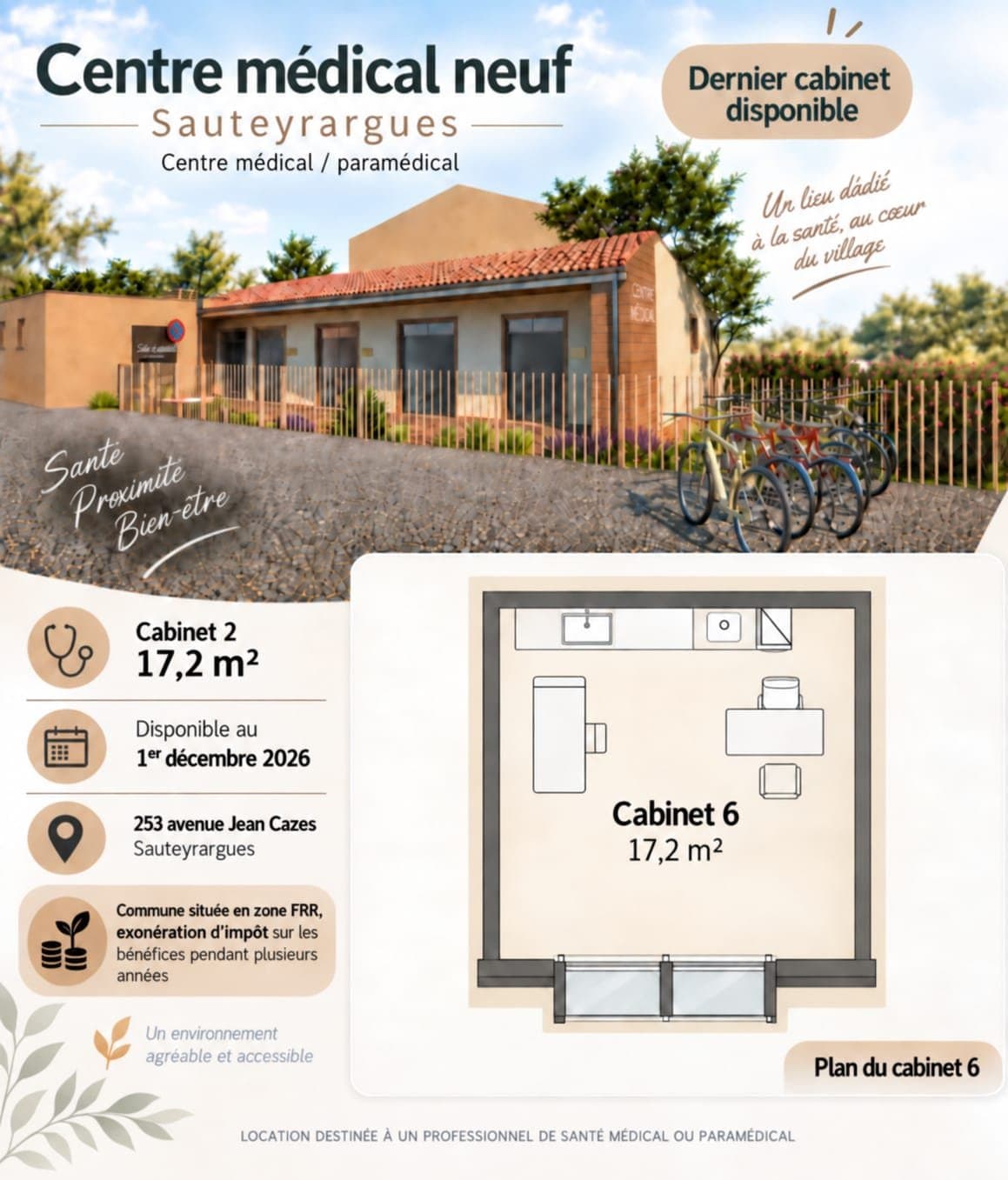 Cabinet médical - Sauteyrargues - 17 m²