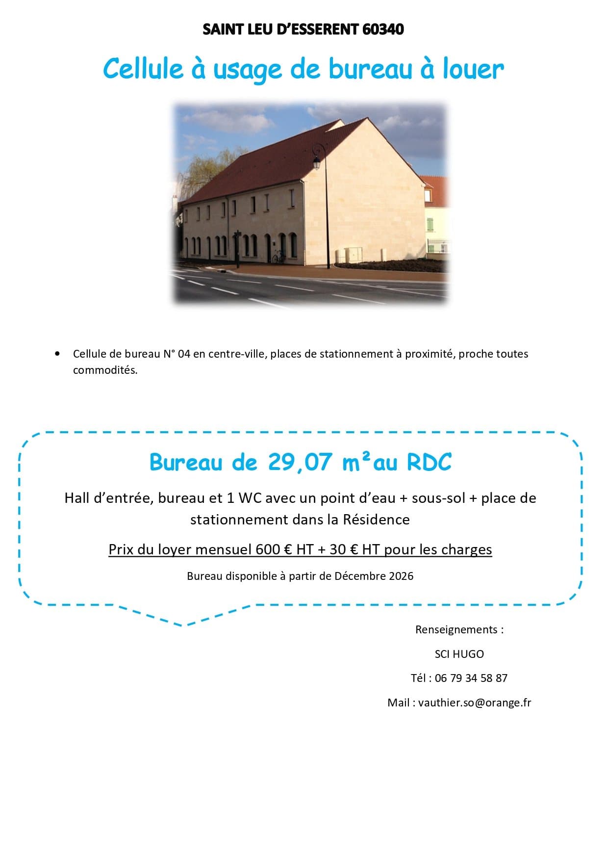 Cabinet médical - Saint-Leu-d'Esserent - 29 m²