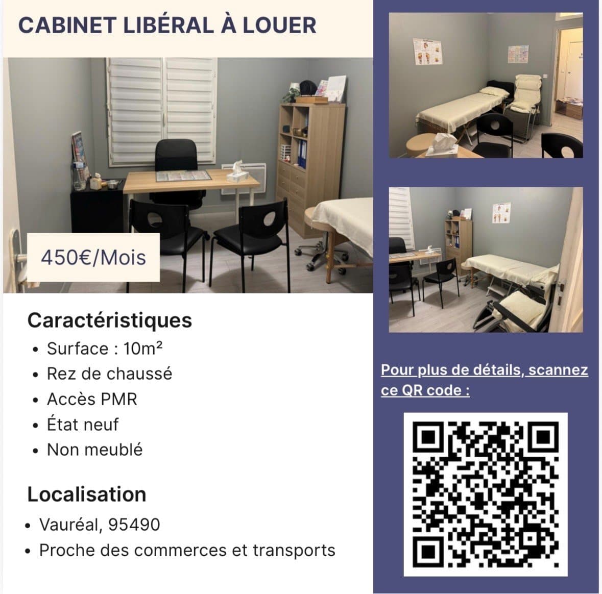 Cabinet médical - Vauréal - 10 m²