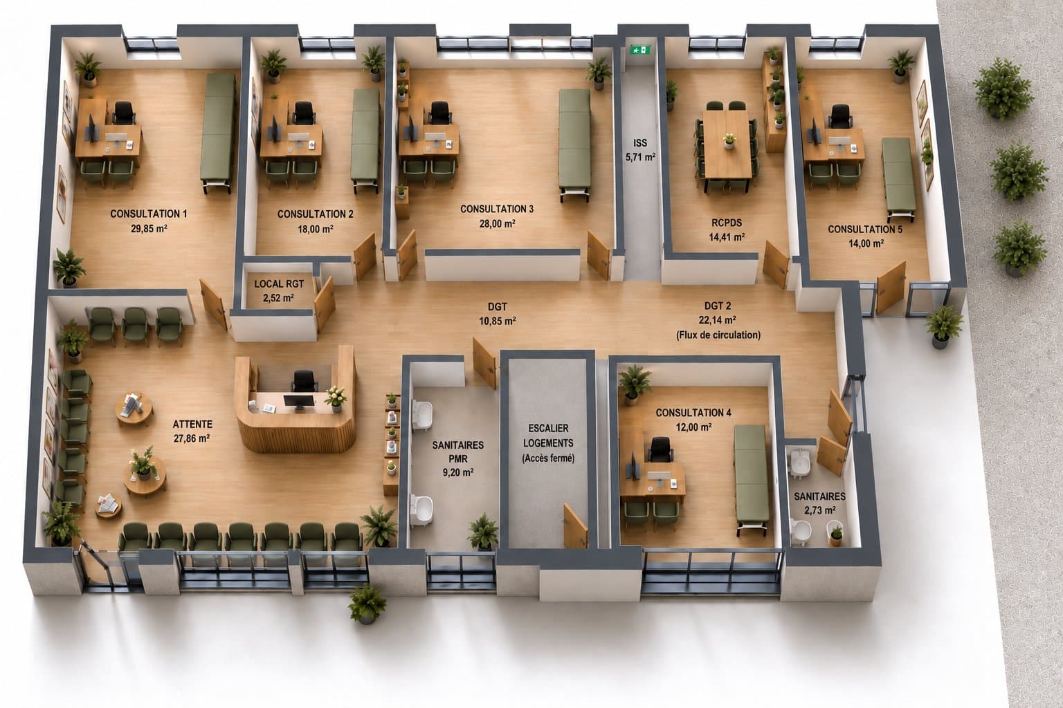 Cabinet médical - Lallaing - 190 m²