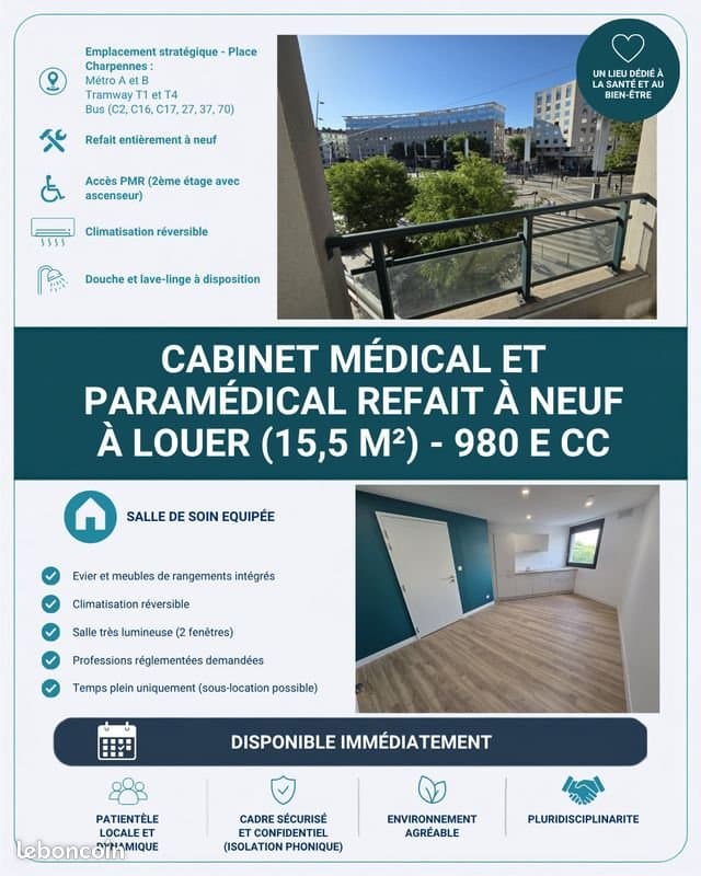 Cabinet médical - Villeurbanne - 15 m²