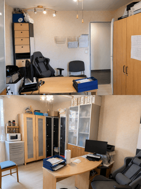 🦷 sydel · champs-sur-marne (77) – murs + fonds, 3 fauteuils · réf. 7702