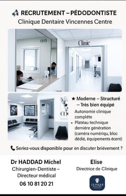 Recherche pedodontiste  h/f