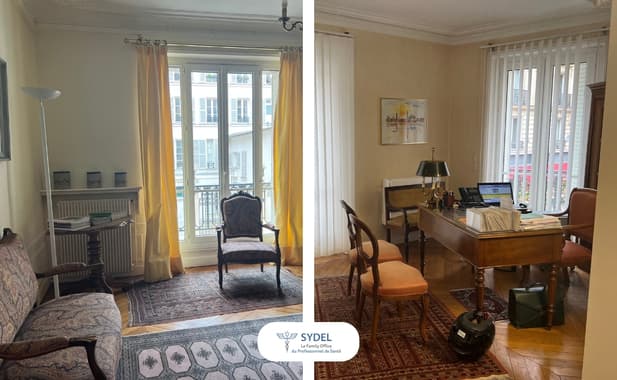 🦷 sydel · paris (75) – murs + fonds, cabinet implanto/paro, 2 fauteuils · réf. 7510