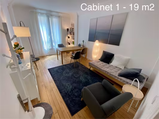 Location beau cabinet de thérapie et paramédical à denfert - paris 14 - nouvelle disponibilité le samedi