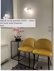 Location cabinet paramédical 7ème arrondissement - 1 à 2 jours par semaine