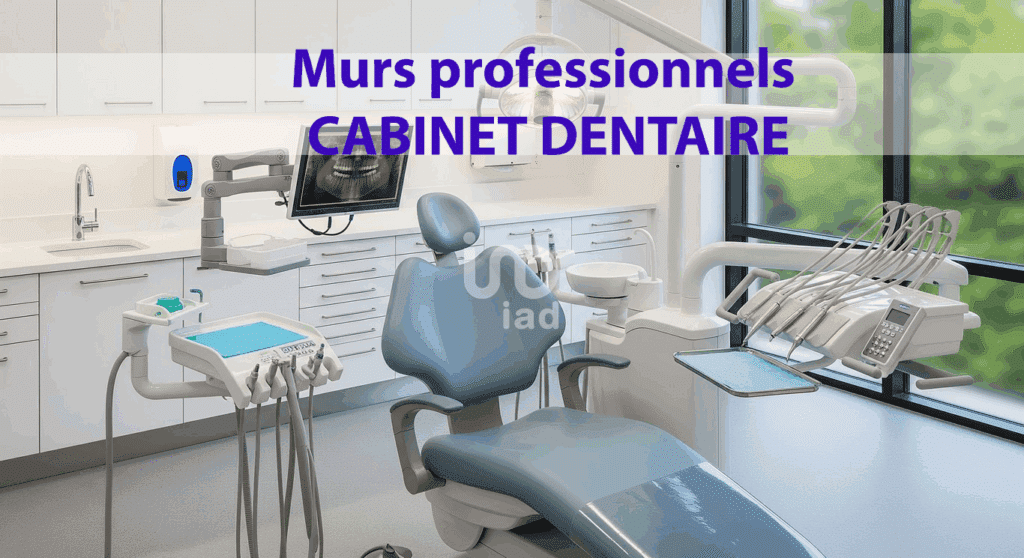 Murs, matériels et patientèle cabinet dentaire 3 fauteuils